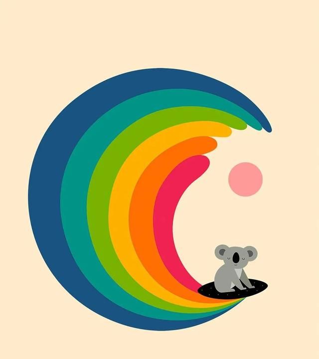 太治愈了！插画家用彩虹来绘画，少一种颜色都算我输