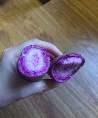 紫薯中间有白色肉的可以吃吗