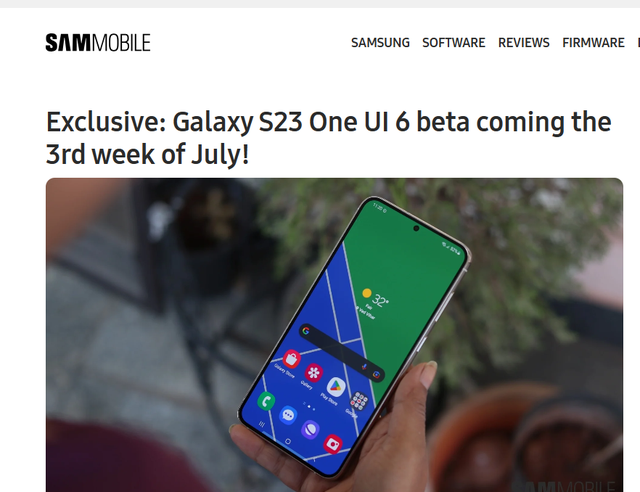 消息称三星One UI 6.0测试版7月第三周推送