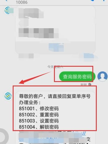 中国移动网上营业厅怎么重置服务密码